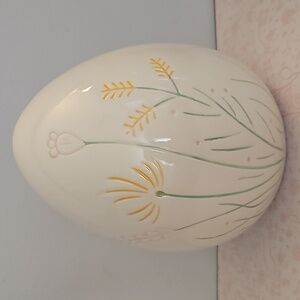 🐰HOLIDAY HOME Ceramic Spring Floral Easter Egg 8"